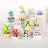 Blokken MOC Bloem Gebouw Speelgoed Succulent Ingemaakte DIY Planten Creatieve Decoratieve Ornamenten Montage Collectie Gift Souvenir 230719