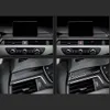 Car Styling Fibre De Carbone Navigation Décoration Cadre Couverture Tableau De Bord Autocollant Autocollants Garniture Pour Audi A4 B9 2017-19 Auto Accessoires263H