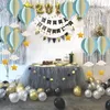 Bannerflaggor 8/4 st pastellblå stor storlek luft ballong girland dekor papper moln luft ballong hängande födelsedag baby shower dekoration 230720