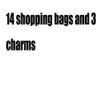 14 shopping bags & 3 silver charms special link for customer292R