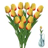 Dekorative Blumen Künstliche Tulpenblume, fühlt sich echt an, PU-Tulpen, Blümchenstrauß, gefälschte Blumenarrangement, Dekoration für Hochzeitszubehör