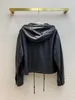 レディースレザーフェイクデザイナージャケットコートファッション冬ウォームポケットショートフード付きパーカー最高品質の女性服s-l mzoa