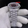 Silver Diamond Herenhorloge Prong Set Diamond Bezel Roman Diamond Scale Fashion Watch Top Boutique Automatic Watch288S