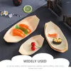 Dinnerware Sets Desserts Boat Wood Bowl Wooden Snack Disposable Sushi Sashimi Serving Dish