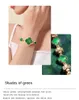 DOM rétro luxe femmes mode cadran vert montre-bracelet trèfle à quatre feuilles Bracelet ornement Simple tendance montre étanche pour hommes