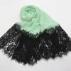 Scarves Cross-Border Solid Color Two-Head Black Lace Closed Toe Women's Scarf Silk Shawl