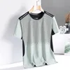 Camiseta esportiva de secagem rápida masculina 2023 mangas curtas verão casual estampa plus size 3XL top camisetas roupas de ginástica