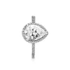 925 Sterling Silver Teardrop Ring CZ Diamond Fits Pandora Original Box Wedding Rings Set Ladies Engagement Jewelry2627