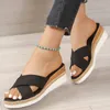 Sandálias Mulheres Hemp Wedge Heals Sandalias Mujer Platform Summer Wedges Shoes For Footwear Chinelos 230720