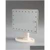 Mirrors Led Touch Sn Makeup Mirror Professional Vanity With 16/22 Lights Health Beauty Adjustable Countertop 180 Rotating C421 Drop Dhlox