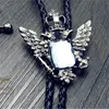 Bolo Ties Bolo Tie Retro Shirt Chain Double Headed Bolo Ties LED Rope Leather Necklace Tie Long Hang HKD230720