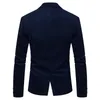 Men's Suits Blazers Fashion Casual Men Blazer Corduroy Patchwork Mens Business One Button Slim Fit Masculino Male Jacket MXXXL 230720