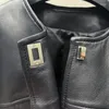 Veste en cuir véritable pour femme mode basque taille véritable manteau Streetwear femme vêtements GT5541
