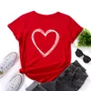 Summer Fun Creative Love Pattern Hip Hop Short Sleeve Men's and Women's T-shirt