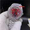 Silver Diamond Herenhorloge Prong Set Diamond Bezel Roman Diamond Scale Fashion Watch Top Boutique Automatic Watch288S