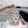 Coabag Bucket Bags 여성 고급 어깨 디자이너 가방 귀여운 스타 체리 가죽 핸드백 빈티지 토트 가방 패션 핸드 지갑 230207