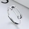 Women's Net Red Chic Jane Cool Korean Style Open Index Finger Joint Accessories Pin 925 Sterling Silver Ring CT4U252Y