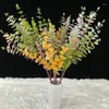 Fiori decorativi TONGFENG Stampa 3D Artificiale 3 Forchette Pianta di simulazione di eucalipto Matrimonio Sala da pranzo all'ingrosso Disposizione dei fiori
