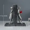 Dekorativa objekt Figurer hartsharts Banksy Figurer Bokhylla Bookend Book Ends Decoration Art Display Despop Home Study Room Decor Objekt 230719