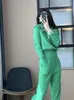 Women's Two Piece Pants Fashion Woman Sets Solid Color Casual Sportswear Lining Long-sleeved Hoodies And Trousers Jogging Two-piece Suit