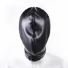 Strict Fur Leather Hood BDSM Bondage Head Harness Mask For Gay Men Women Erotic Adult Game Premium Locking Slave Hooded 210722240m