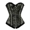 Caudutas Sexy Satin Floral Cincher Gothic Lace up Boned Overbust Korsett Bustier Taille Trainer Korsett Mieder Tops Plus Größe 6xl315s