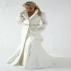 Зимний свадебный плащ вечерний платья Длинное мыса Типпет украл шал для шаль. Болеро атласная ткань изготовлена ​​из фальшивого мечка с блестками 3171