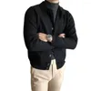 Hommes Chandails Hommes Revers À Manches Longues Chandail Manteau Mâle Printemps Automne Mode Casual Jumper Automne Coréen Vintage Tricot Chandail Cardigan