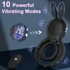 Cockrings Male cock ring remote control rabbit double vibration penis for pregnancy delay test stimulation Sex toy 230719