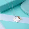 Chains Ladies High-end Luxury Heart-shaped Key 100%925 Sterling Silver Necklace For Women Gift Jewelry2773