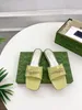 Zapatos de diseñador Sandalia pantufla de diseñador El último estilo de sandalia de pasarela para mujeres de la familia G disponible en ocho colores de pantuflas, tamaños 35-42 con una caja
