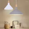 Lampes suspendues Nordic E27 Led Lustre Lampe Industrielle Moderne Grenier Bois Chambre Salle À Manger Cuisine