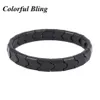 Bijoux de santé de mode pour homme et femme Pierres naturelles Bracelets de poignet Bracelets de tourmaline noire316o