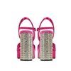 Sandały letnia platforma projektowa marki Sandały Kobiety moda w stylu zachodni błyszczące wysokie obcasy buty do sukienki bankietowej rozmiar 42 230719