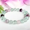 MG1109 pulsera de fluorita de arcoíris Natural, pulsera de protección de energía negativa, cristales curativos, pulsera de tono de gemas, joyería de intuición 2081