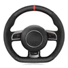 Alcantara Car Steering Wheel Cover For Audi tt 2008 A5 A7 RS7 S7 SQ5 S6 S5 RS5 S4 RS4 RS3 2012-2018 Leather Car Accessories318S