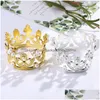 Andra evenemangsfest levererar kreativa mini Crown Cake Topper Metal Pearl Happy Birthday Toppers Engagement Decor Sweet Drop Delivery Dhncr