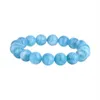 Nieuwe Collectie Handgemaakte Kralen Vrouw Larimar Steen Sieraden Armband 10MM Ronde Larimar Armband voor Man Blue Crystal Bracelets232T