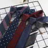 Bow Ties High Quality 6CM Cotton Leisure Stripe For Wedding Business Fashion Men Necktie Adult Gravatas Accessories