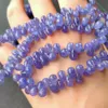 ICNWAY 5 pièces Tanzanite pierre précieuse naturelle à facettes 6mm perles forme de goutte d'eau pour la fabrication de bijoux collier boucle d'oreille Bracelet325L