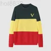 Men's Sweaters Designer High Quality New Trend and Women's Three Color Striped Sweater, Knitwear Tops, Fashionable V5UL