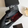 حامل بطاقة المصمم الجديد محفظة Classic C Cover Cover Cover Bag Fashion Womans Genuine Leather Coin Mans Travel Documents Mostmers With Box