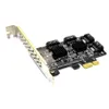 Neue Add-On-Karte SATA3 PCI-E PCIE PCI Express SATA 3 Controller Multiplikator SATA-Kartenerweiterung PCI E PCIE x1 SATA-Port-Adapter304A