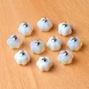 Natural Stone Mini Hallowmas Pumpkin Pendant Carving Crystal Agate Charms Necklace Earrings Making Accessory