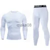 Fatos de treino para homem Conjunto de corrida para ginásio Jogging Roupa interior térmica xxxxl Second skin Compression Fitness MMA rashgard Masculino Fato de treino de secagem rápida J230720