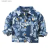 Clothing Sets Children's wear 2023 spring children's long sleeve flower Jean jacket fashionable printed trousers two-piece cardigan T230720