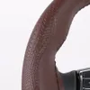 Top Genuine Leather Car Steering Wheel Cover Snake Skin Pattern Cowhide Steering Cover Auto Steering-Wheel Braid Case 38cm307q