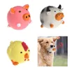 Pet Squeak Toys Cats Dogs Balls Cute Pig Cow Chicken Squeaker Latex Chew Bite Teething Cleaning Pet Supplies C42284E