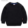 Hoodies tröjor InPepNow 2021 Solid Children's Sweatshirt för pojktråkar barn baby flickor kläder bomull tonåringar svett skjorta poleron dropship t230720