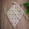 Red Heart Linen Gift Bags 9x12cm 10x15cm 13x17cm pack of 50 Candy Favor Sack Makeup Jewelry Pouch260O